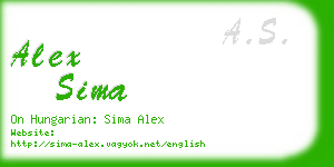 alex sima business card